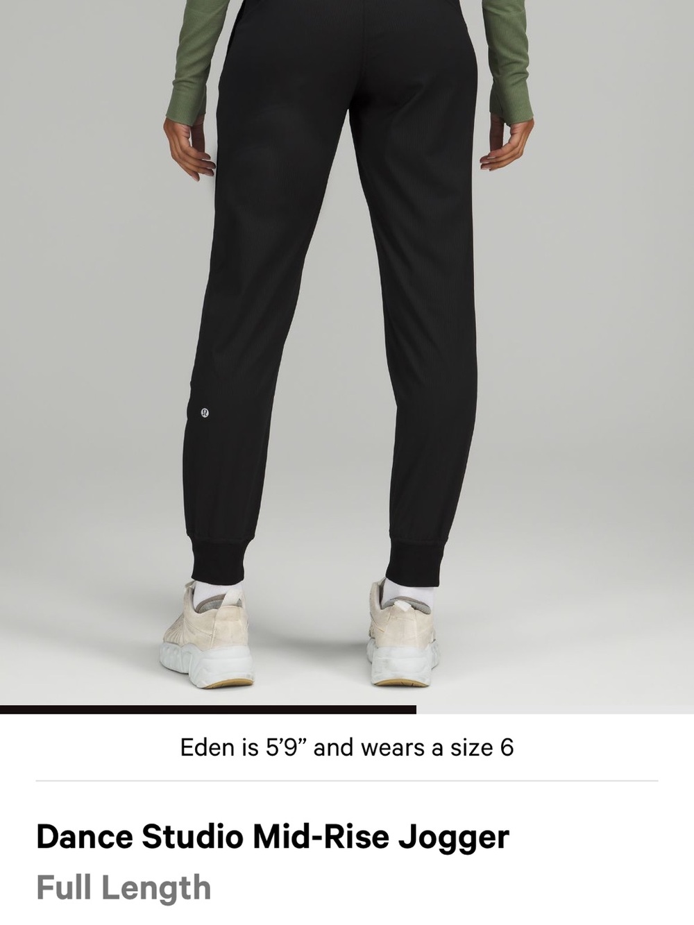 lululemon athletica Black Mid-Rise Dance Studio Joggers